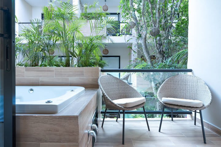 A Jacuzzi in an apartment