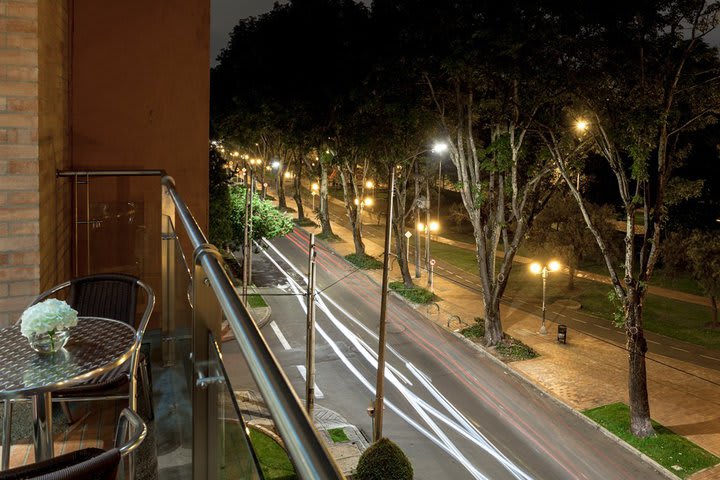 Balcony of a suite overlooking the city