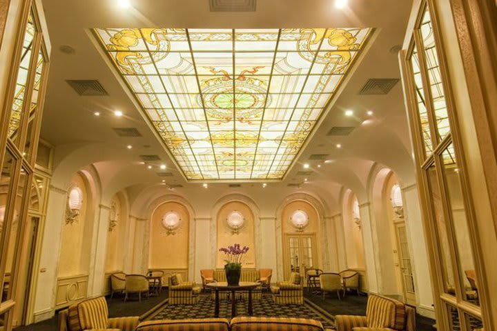 Lobby of the Ambasciatori Palace hotel on Via Veneto in Rome