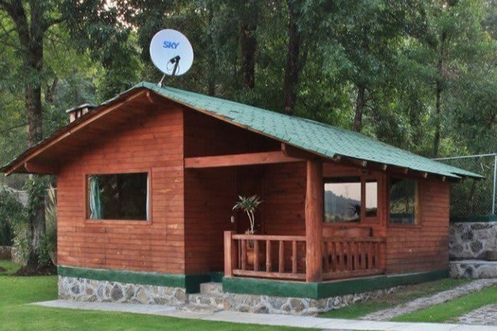 Exterior view of a traditional cabin