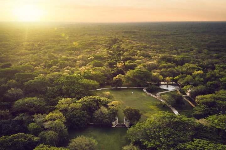 Aerial view of the hotel