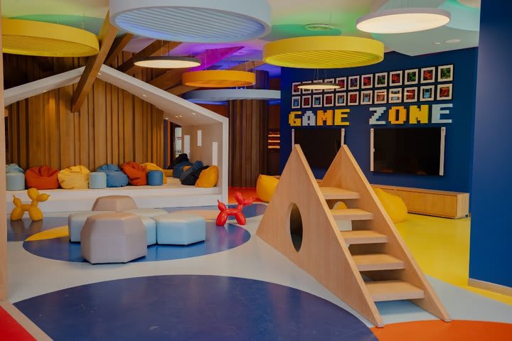 View of the game room