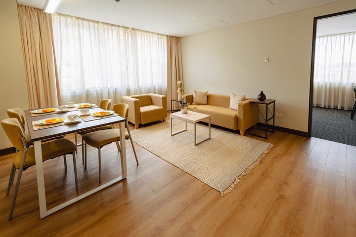 Sitting area in a deluxe loft suite