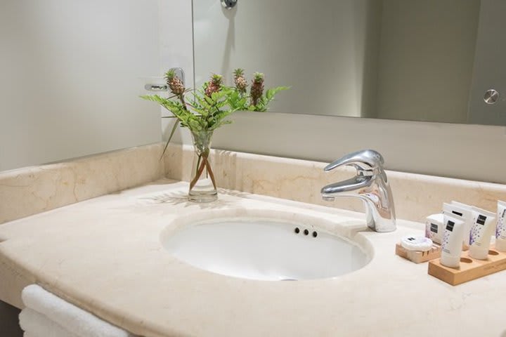 Private guest bathroom with shower