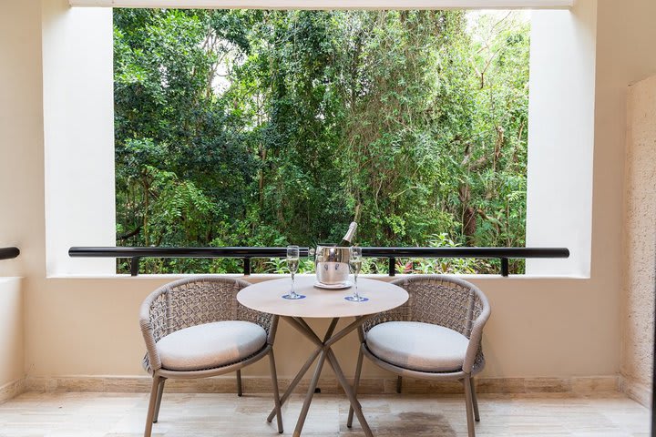 Terrace overlooking the garden