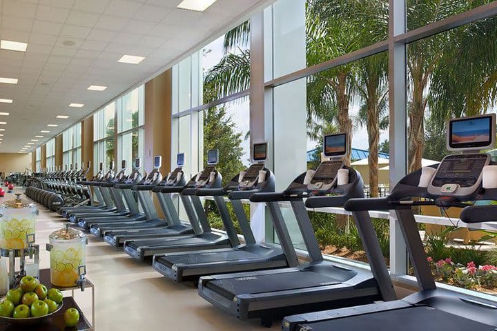 Fitness center equipped with cardiovascular machines