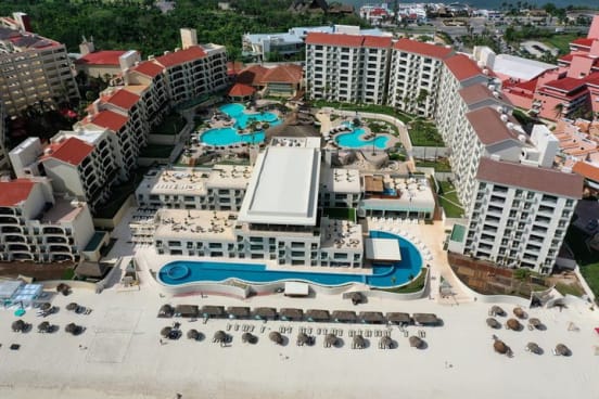 Aerial view of the hotel