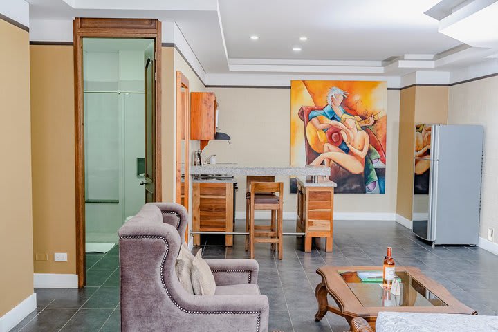 Sitting area in a classic suite