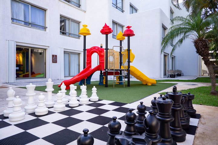 Giant chessboard and playground