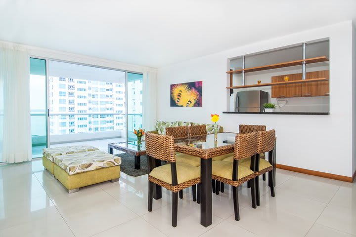 Dining area in an apartment