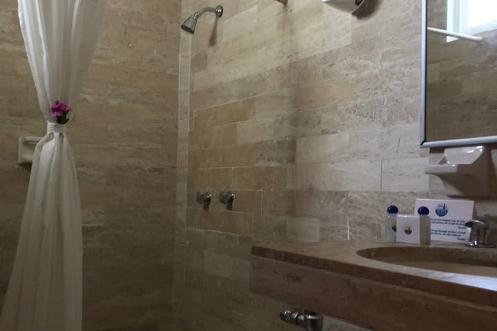 Private bath with shower