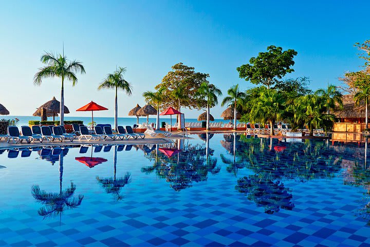 Pool with ocean view