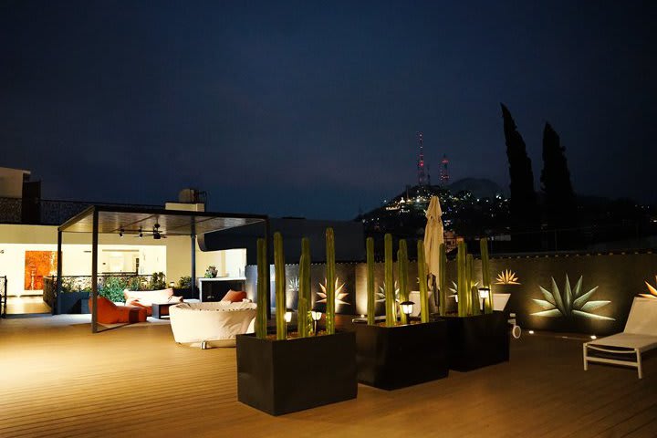 Terrace at night