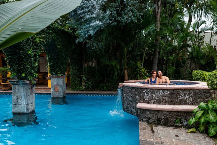 Jacuzzi next to the pool