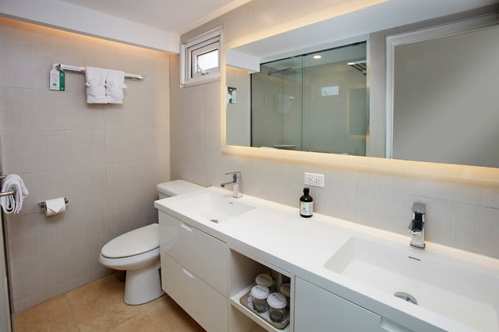 Interior de un baño privado