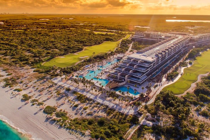 Aerial view of the hotel