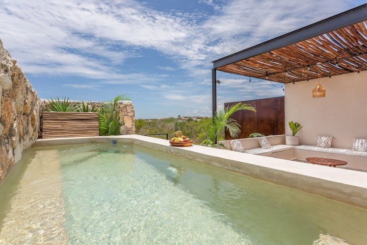 Pool on the terrace on an exclusive apartment