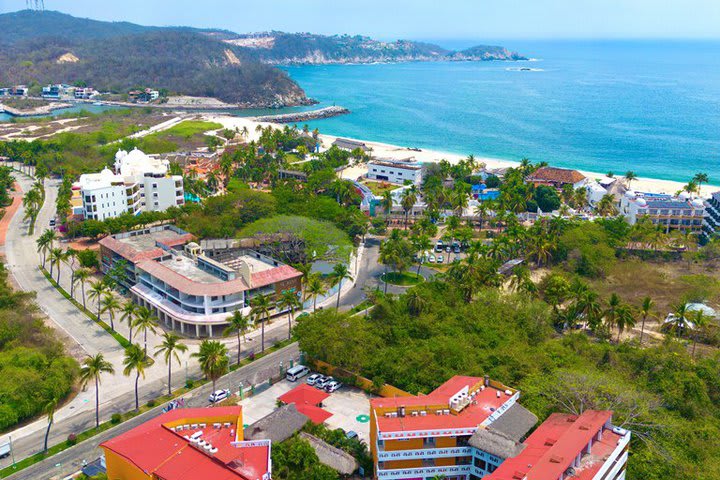 Aerial view of the hotel