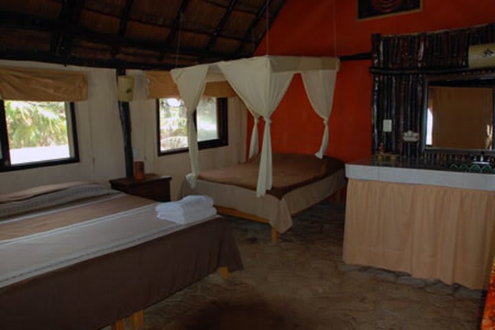 Habitación con vista al mar del OM hotel en Tulum