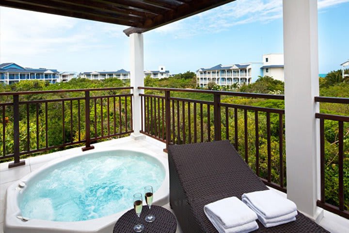 Royalton suites have a terrace with Jacuzzi