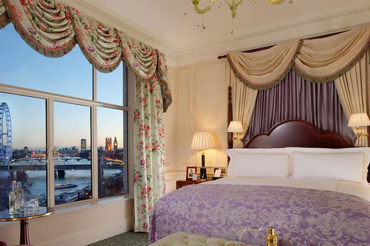 The Savoy has suites with panoramic views of London and the Thames