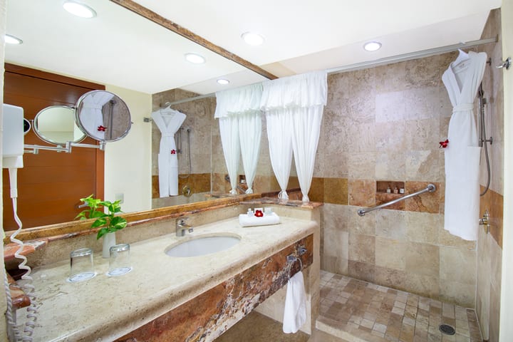 Private bathroom in a suite