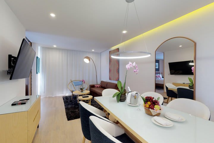 Dining area in a penthouse