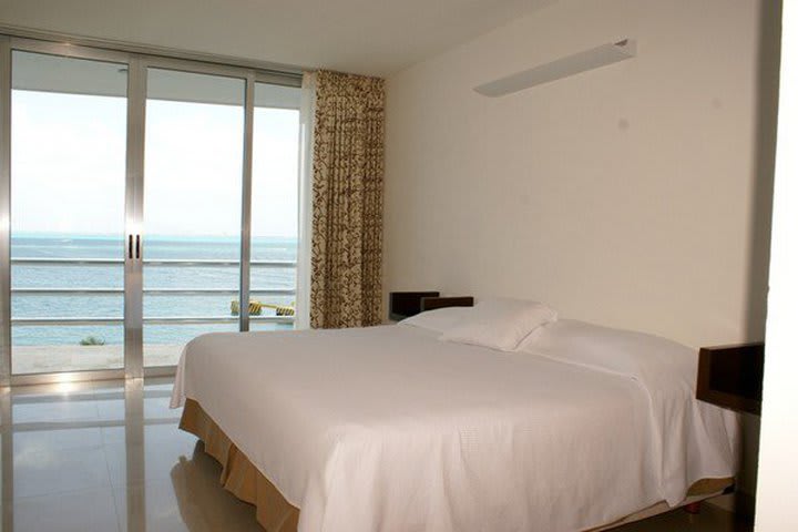 Habitación con vista a la bahía en Bahía Chac Chi hotel en Isla Mujeres