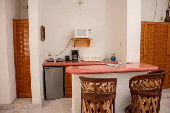 Cocina básica en las habitaciones