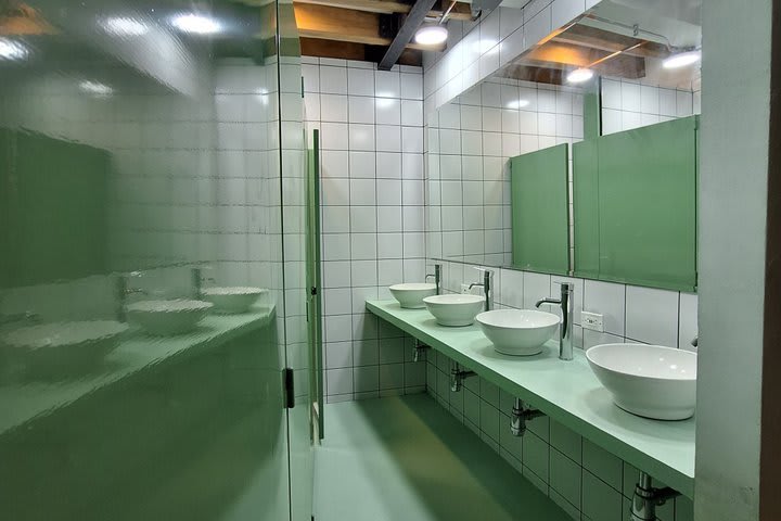 Interior of a shared bathroom