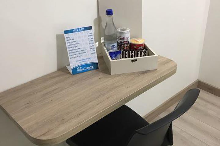 Work desk and amenities in a room