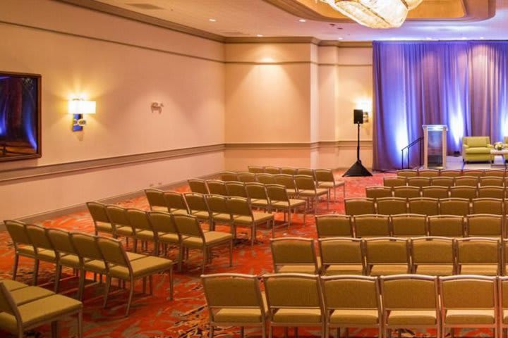 Theater-type set up in a meeting room