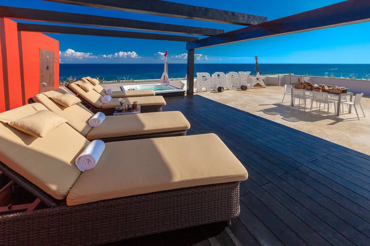 Terrace in the oceanfront Rock Star suite