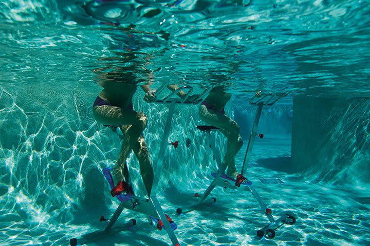 Water activities in the pool