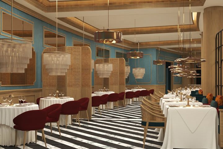 Restaurante francés Bordeaux (imagen generada por computadora)