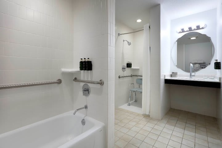 Private bathroom for guests with disabilities