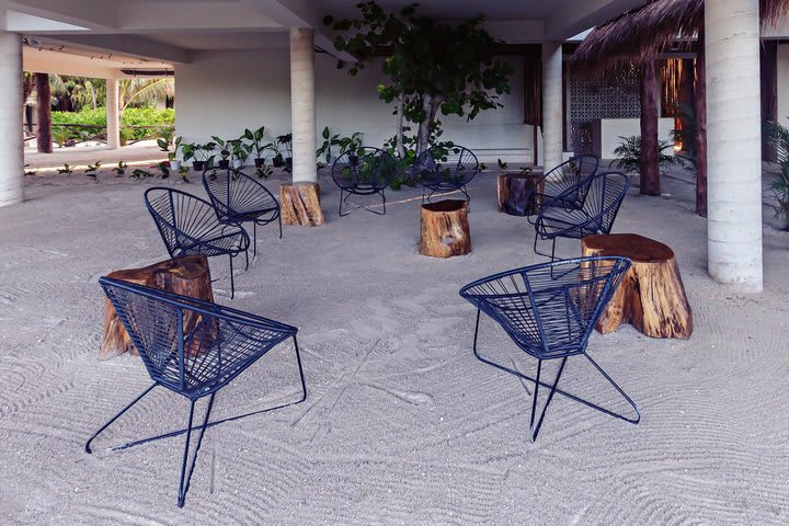 Chairs in the lobby