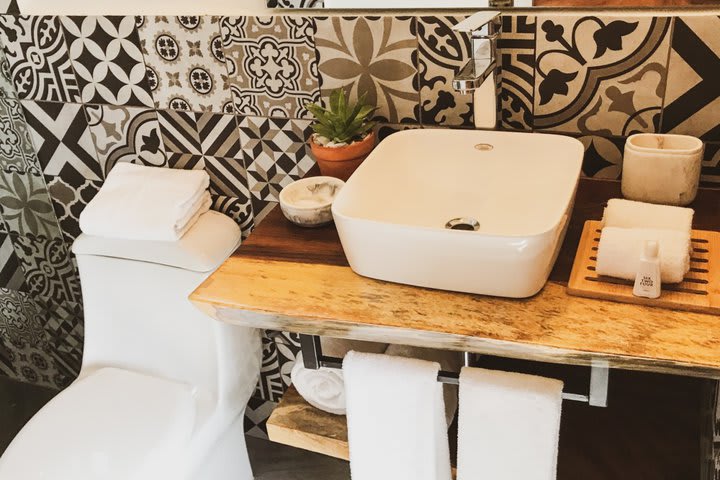 Interior of a private guest bathroom