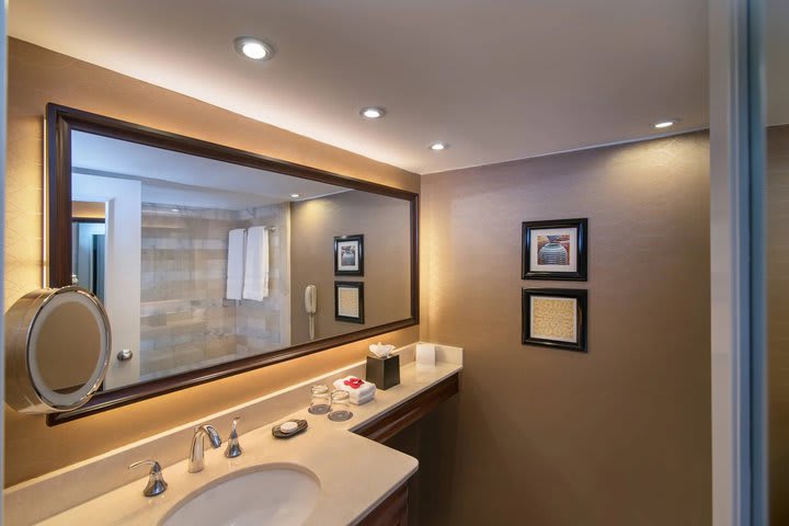 Private guest bathroom with shower