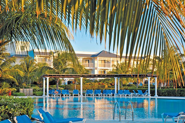 The resort has pools for cooling off