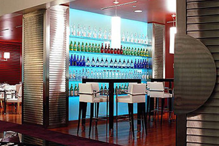 Domestic and international drinks in the bar at Sofitel Chicago Water Tower