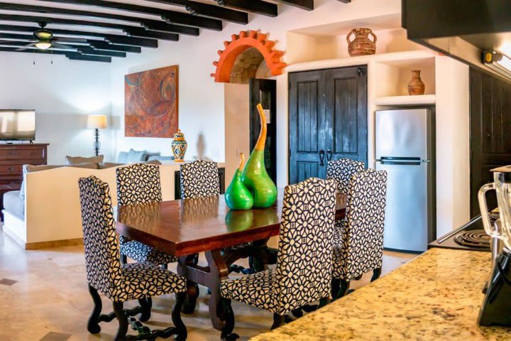 Dining area in a superior suite