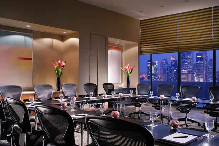 One of the meeting rooms at the Pan Pacific Singapore hotel