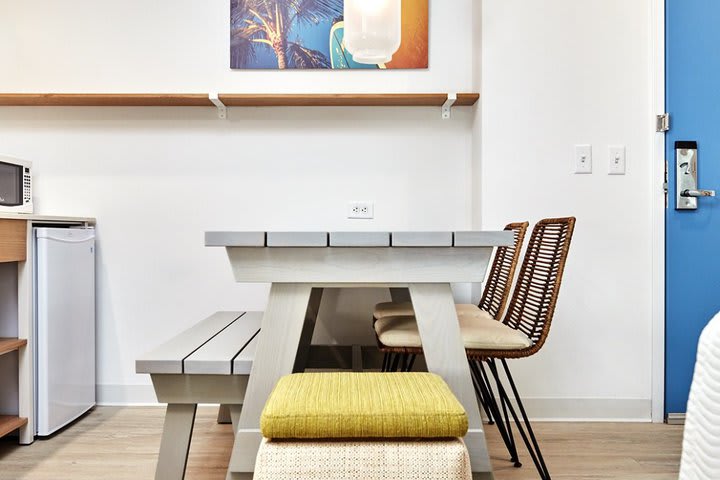 Table and chairs in a suite