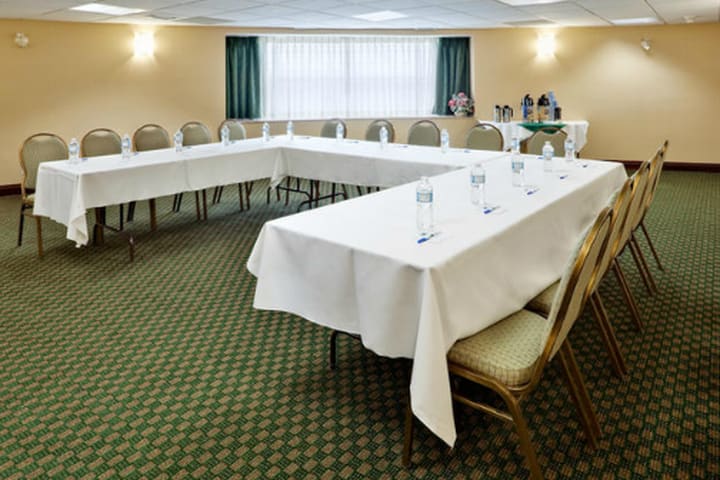 Meeting room at the Holiday Inn Express Suites in Mississauga