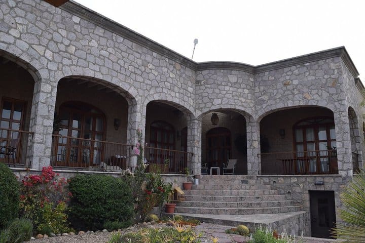 The hotel is a hacienda with silent areas to rest