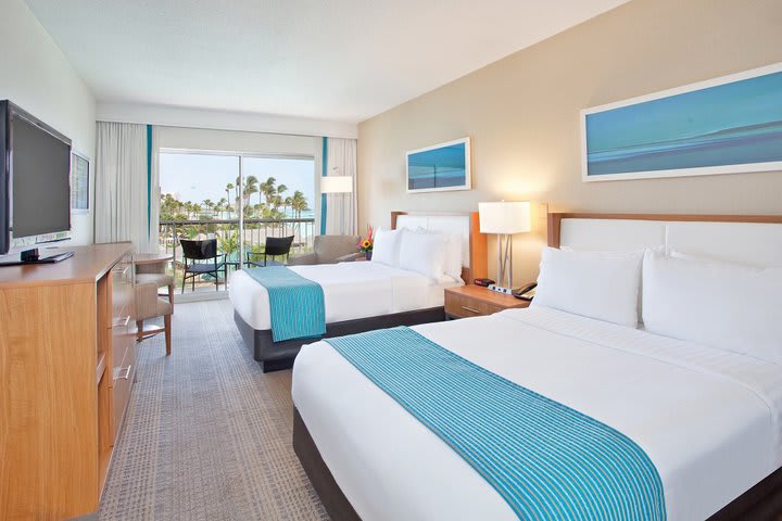 Guest room with partial ocean view