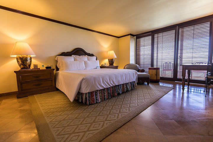 Bedroom of a suite at the Pyramid Tower