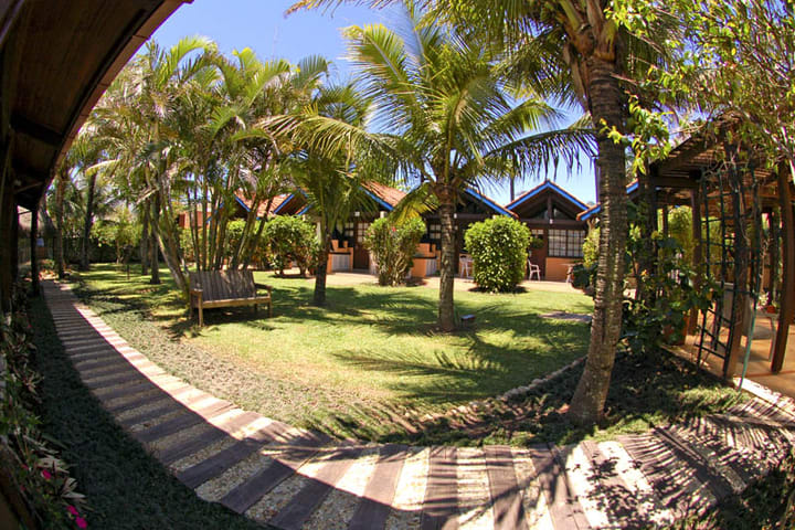 Jardín en el interior de Costa Norte, hotel en Florianópolis