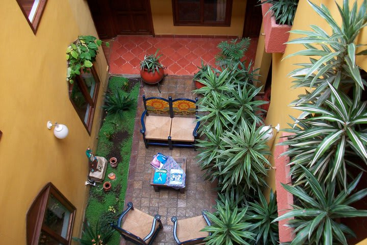 Patio del Mansión de los Ángeles hotel en San Cristóbal de las Casas